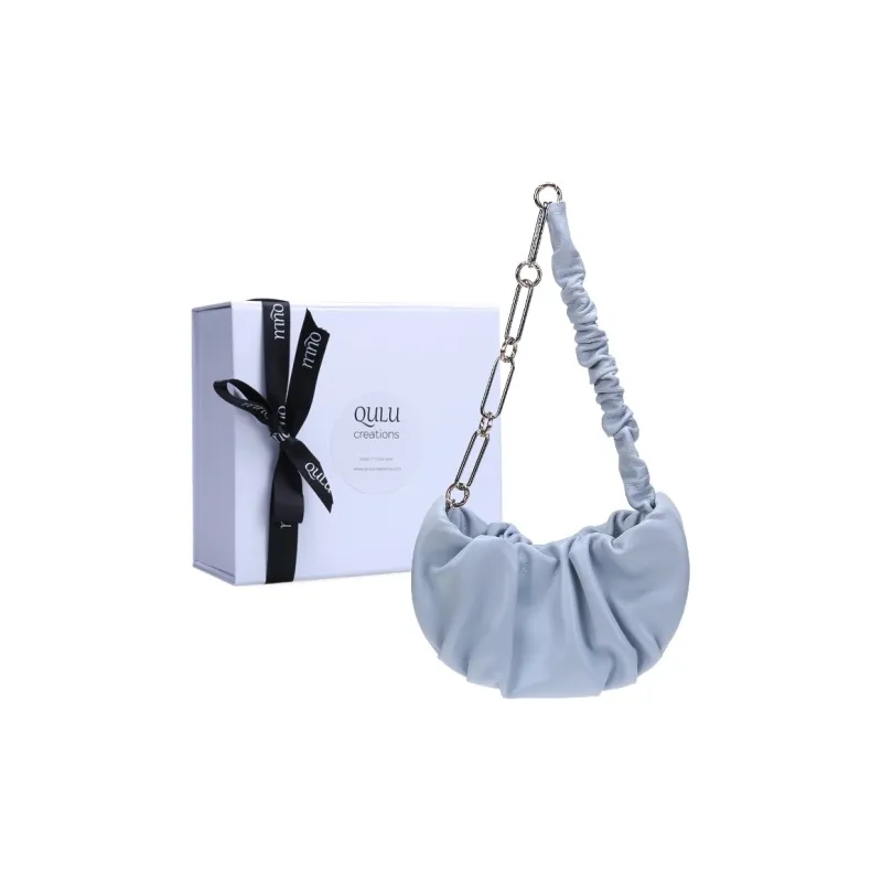 QULU Lambskin Shoulder Bag Regular Women's White/Milk Coffee/Olive Green/Light Blue/Custard/Light Purple-21