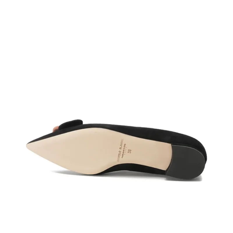 MANOLO BLAHNIK Casual Single Shoes Women's Black-5