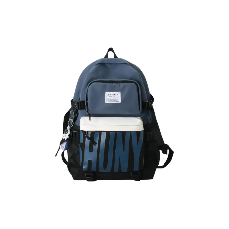 GEERDUN Nylon Laptop Backpack Regular Unisex Black/Yellow/Navy Blue/Dark Blue/Green-6