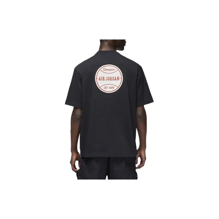 Jordan 1985 CHAMPION T Shirts Men Black-3