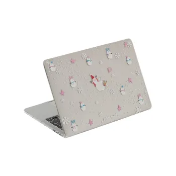 Puui Macbook Air/Pro 13.3/13.6'. Transparent Cute Snowman Christmas Instagram Style Laptop Case & Film