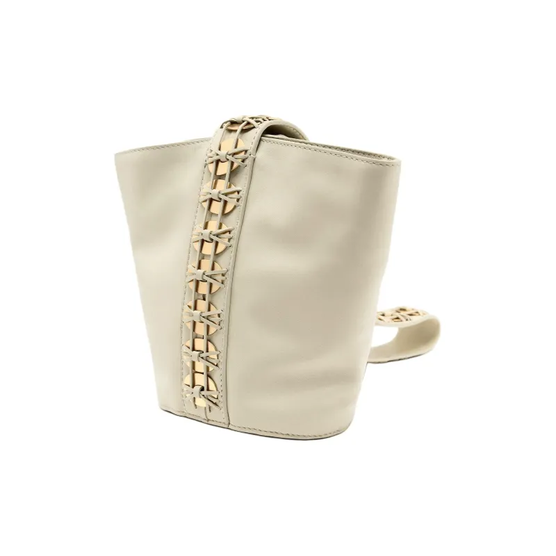 ZARA Sheepskin One Shoulder Handbags Mini Women's Raw White-2