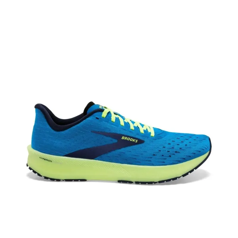 Brooks Hyperion Tempo Anti Slip Wear Resistant Low Top Running Shoes Men's Blue Yellow-1