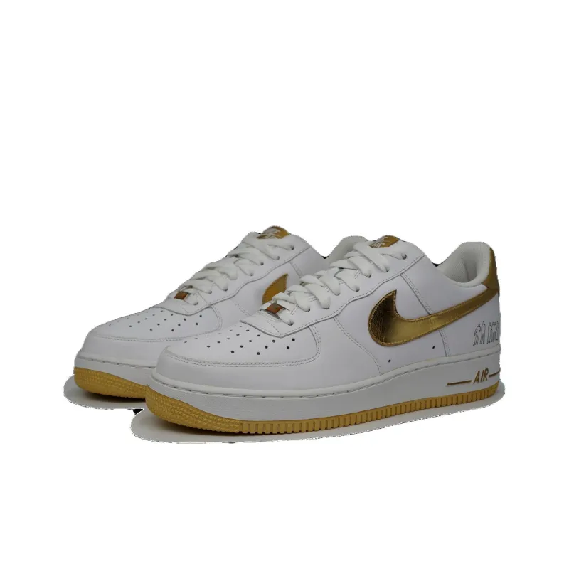 Nike Air Force 1 Low Players White Metallic Gold-2