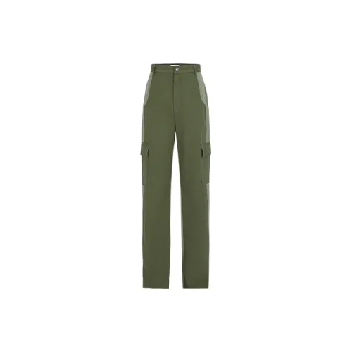 URBAN REVIVO Casual Pants Women's Olive Green