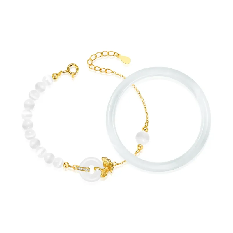 Cuz Strange Intention Colored Glaze Jade Bracelets Women's-0