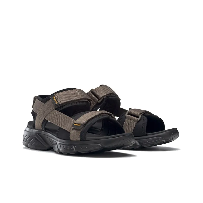 Reebok Hyperium Sandal Txt Fashion Soft Sole Cozy Open Toe Flat Heel Sports Brown Black Sandals 'Brown Black'-2