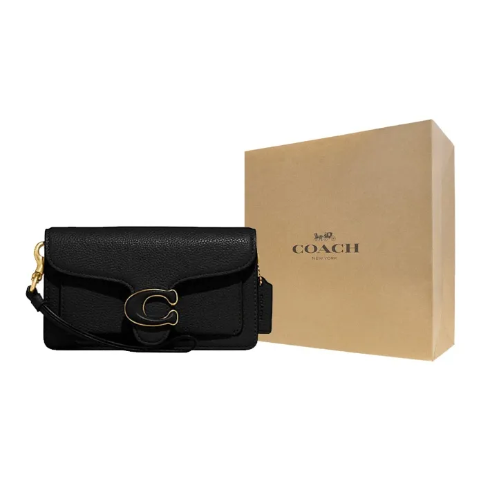 COACH Tabby Cow Leather Wrist Bag Shoulder Bag Crossbody Bag Women's Black-7