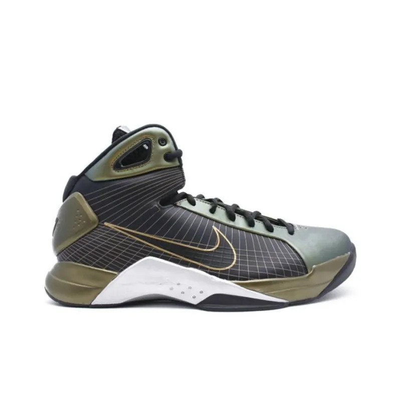 Nike Hyperdunk Supreme Cushioning, Wear Resistant High Top Basketball Shoes Men's Black Green-1