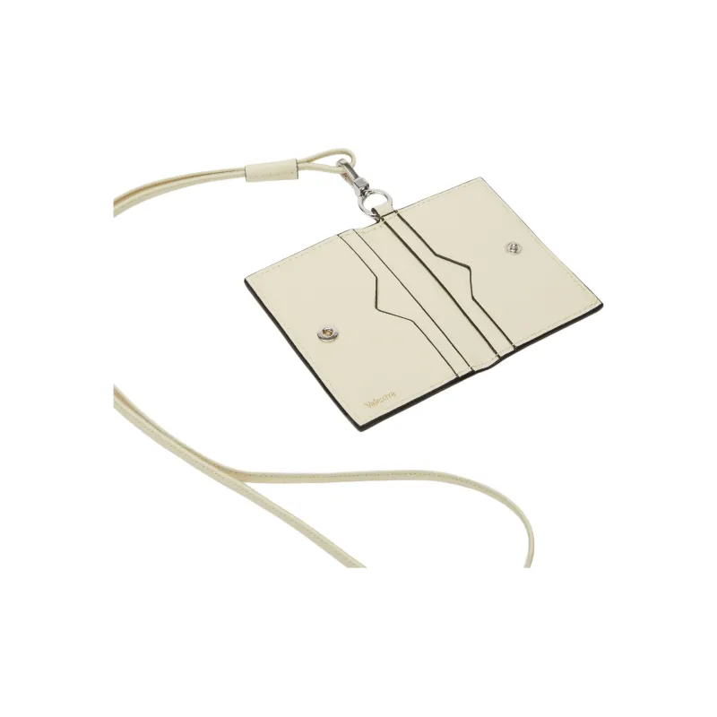 Valextra Millepunte Calfskin Card Holder Women's White-1