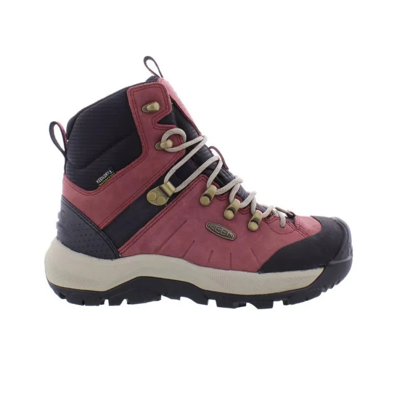 KEEN REVEL IV MID Abrasion Resistant Breathable High Top Outdoor Shoes Women's Red Black-1