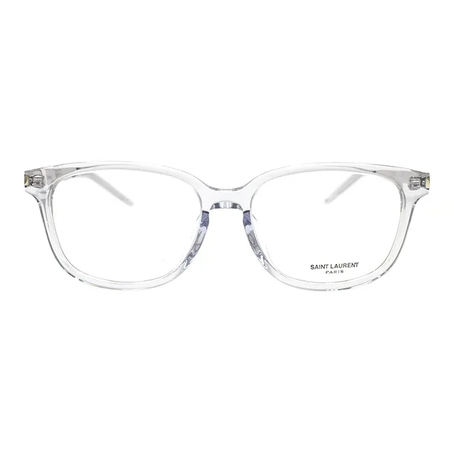 SAINT LAURENT Plate Frame Oval Eyeglass Frames Unisex Transparent-1
