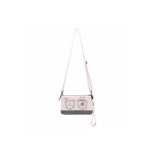 Hello Marche Fabric Shoulder Bag, Crossbody Bag Regular Unisex White