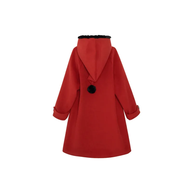 LALAJK Farewell Poem Of Snow Padded Loose Fit Thickened Hooded Coat Women's-1