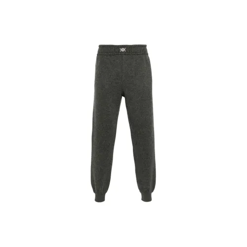 VERSACE Knitted Sweatpants Men Coal Gray