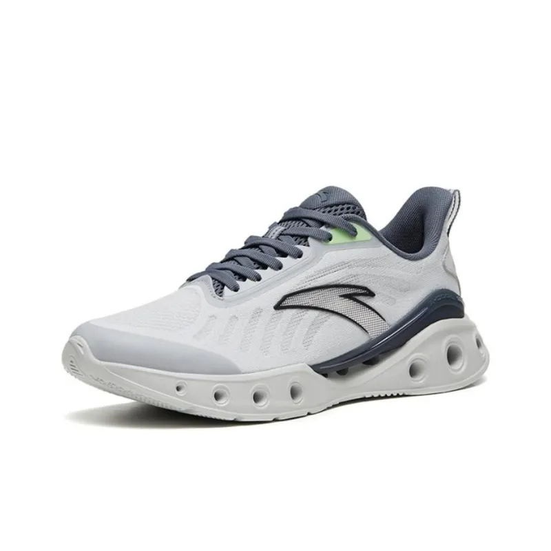 Anta Slip-Resistant Low-Top Running Shoes Men's Gray-1