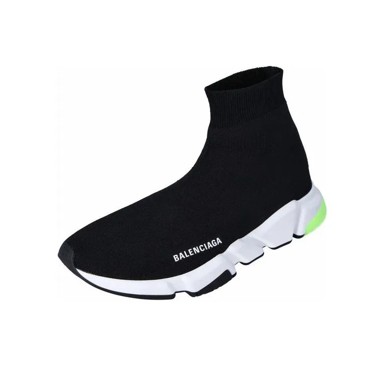 Balenciaga Speed Trainer Black Fluo Yellow Heel-1