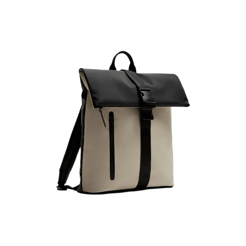 ZARA Polyurethane Backpack Men's Light Gray-1