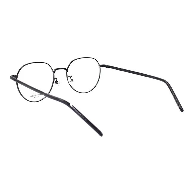 SAINT LAURENT Alloy Round Eyeglass Frames Unisex Black-2