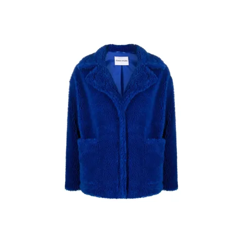 STAND STUDIO Velvet Jackets Women's Blue