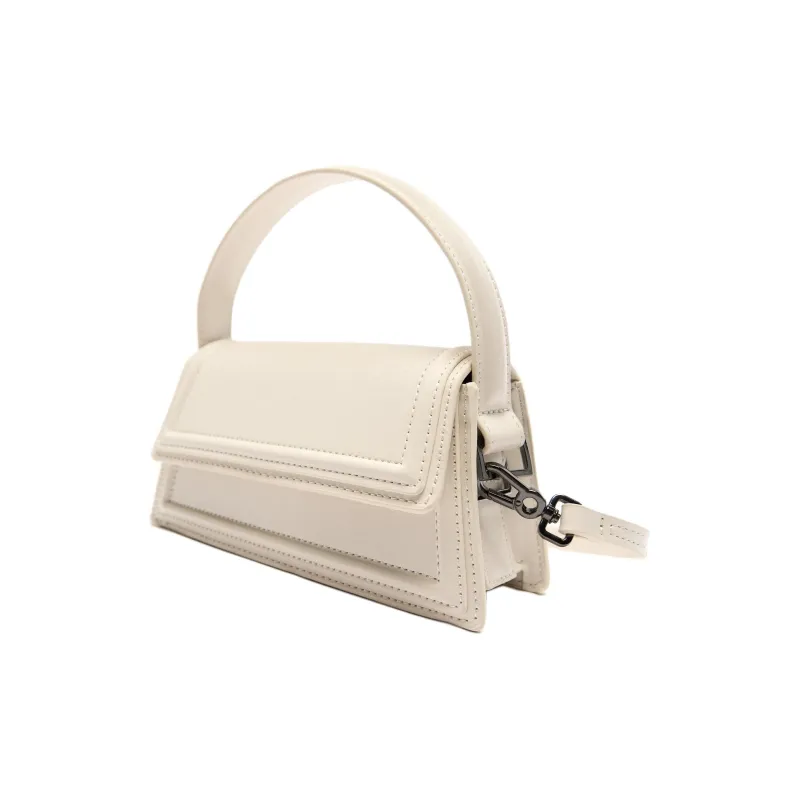 ZARA Polyurethane Handbag Shoulder Bag Crossbody Bag Mini Women's White-1
