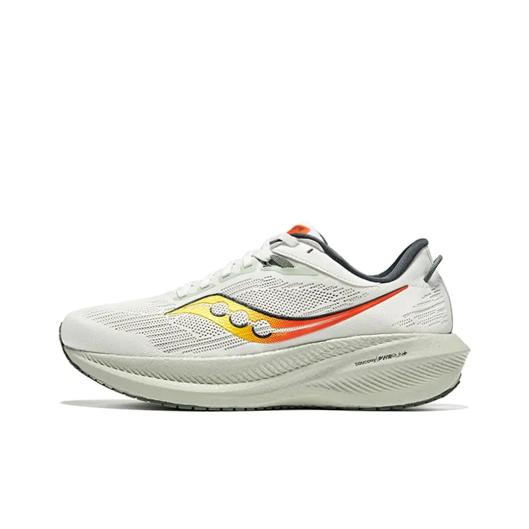 Saucony Triumph 21 Breathable Low Top Training Running Shoes Men's Gray Green-0