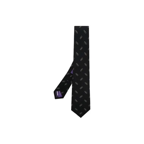 Ralph Lauren Purple Label Linked-Ovals Silk Tie