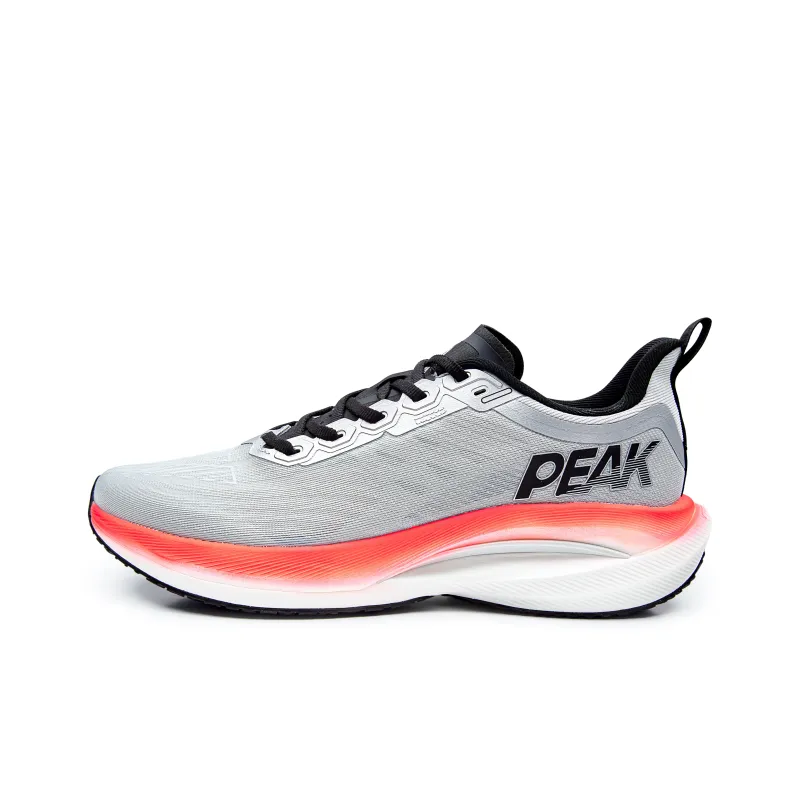 PEAK Running Shoes Men Low Top Ice Gray/Dazzling Orange-0