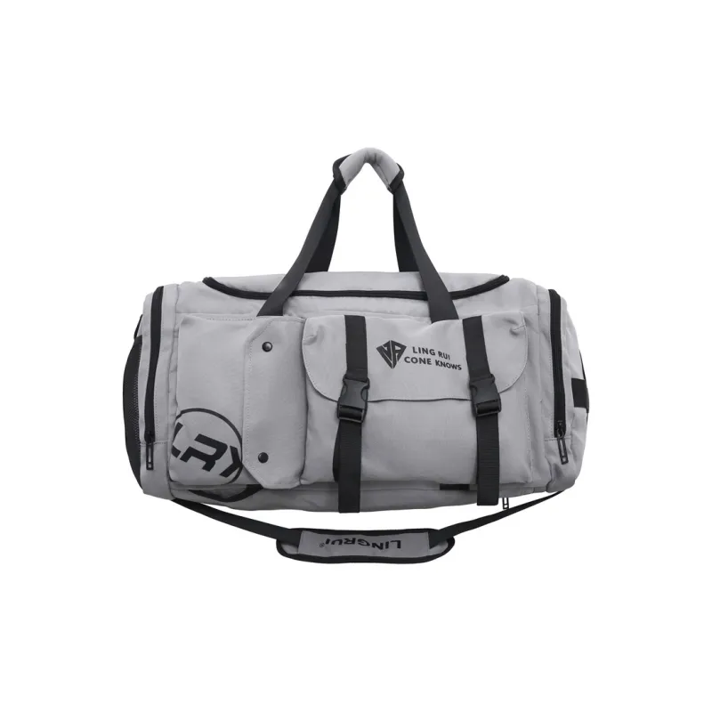 GEERDUN Nylon Backpack Unisex Black/Gray/Fruit Green-1