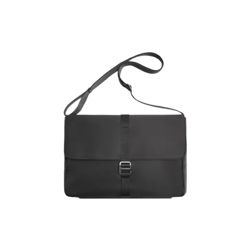 ZARA Polyamide Briefcase Messenger Bag Crossbody Bag Men's Black-0