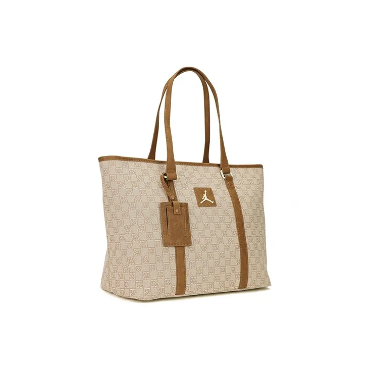 Jordan Polyester Tote Bag Shopping Bag Handbag Shoulder Bag Unisex Brown-1
