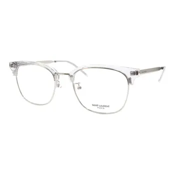 SAINT LAURENT Plate And Metal Browline Eyeglass Frames Unisex