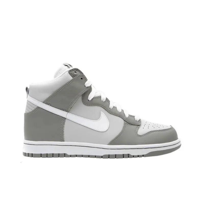 Nike Dunk High Skate Shoes 'Gray White'-1
