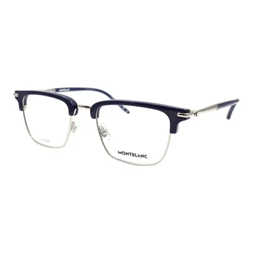 MONTBLANC Plate And Metal Browline Eyeglass Frames Men's