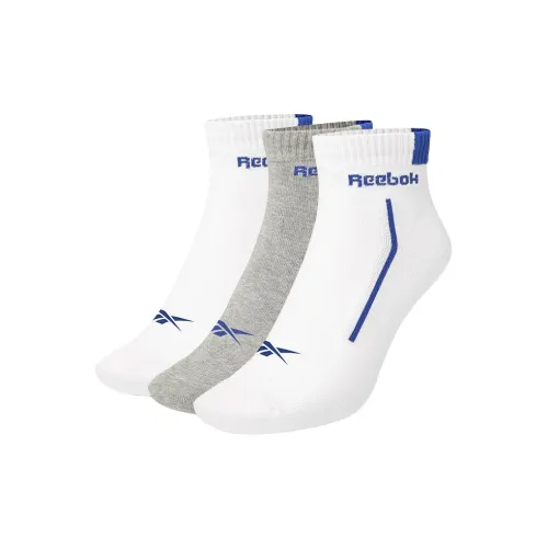 Reebok Mid-Calf Socks Unisex 3 Pack White+White+Gray