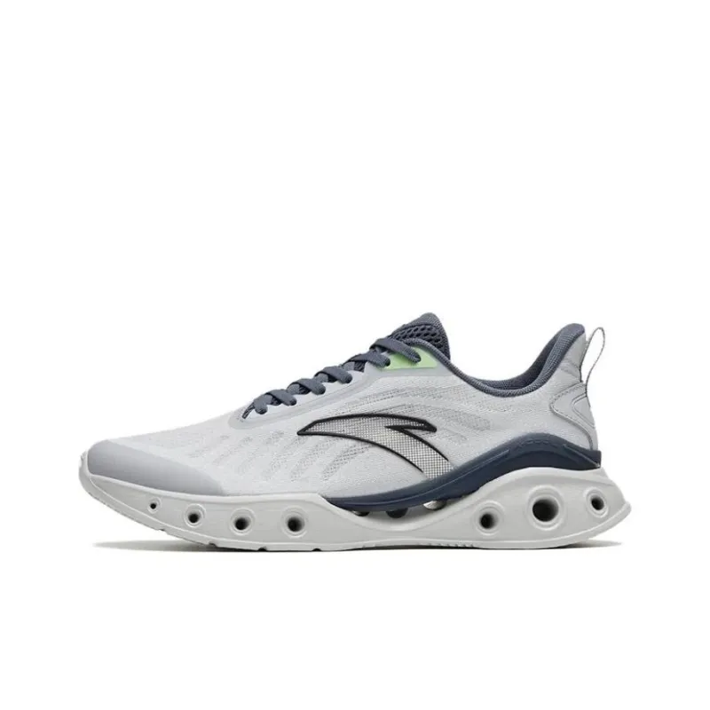 Anta Slip-Resistant Low-Top Running Shoes Men's Gray-0