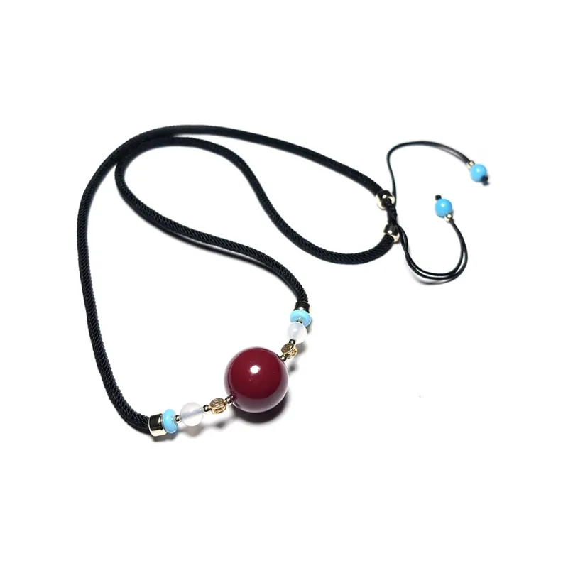 MOUNTAINS AND MANS Reconstructed Cinnabar Necklaces Unisex-1