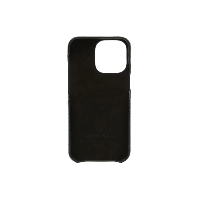 Valextra Millepunte Calfskin IPhone 13 Pro Protective Cover Bag Accessory Women's Smoke Blue-1