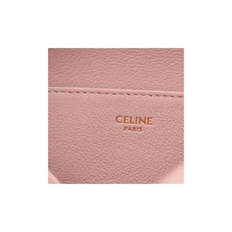 CELINE Leather Camera Bags Crossbody Bag Shoulder Bag Women's Pink-7