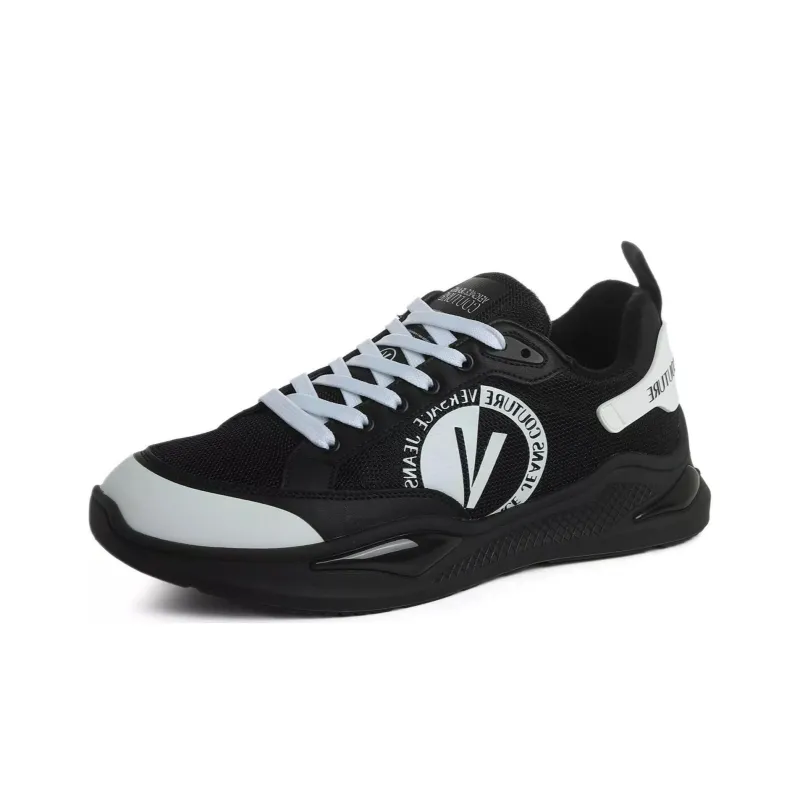 VERSACE Wear-Resistant Low-Top Casual Shoes Men's Black-2