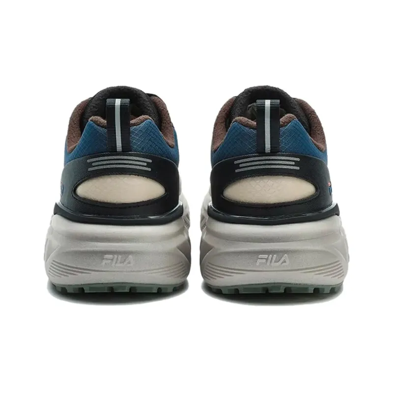 FILA Anti Slip Wear Resistant Low Top Running Shoes Men's Gray Blue-4