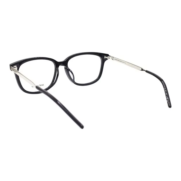 SAINT LAURENT Plate Frame Oval Eyeglass Frames Unisex Black-2