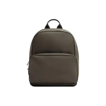 ZARA Polyurethane And Polyester Blend Backpack Large Size Men's Khaki Green