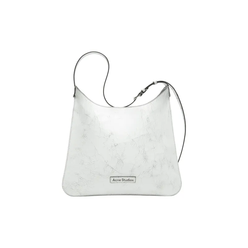 Acne Studios Platt Series Leather Handbag, Shoulder Bag Women's White-0