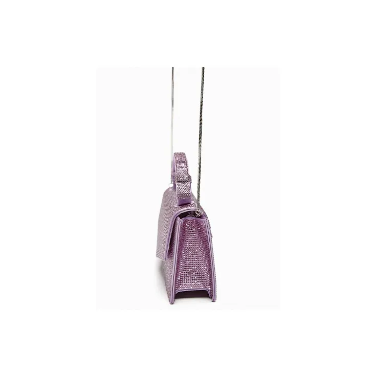 ZARA Polyester Handbag Crossbody Bag Mini Women's Dark Purple-3
