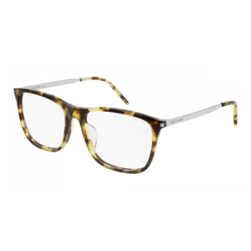 SAINT LAURENT Acetate Rectangular Eyeglass Frames Men's Yellow