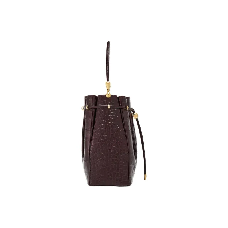 FERRAGAMO Calfskin Suede Bucket Bags Crossbody Bag Shoulder Bag Women's Deep Red-2