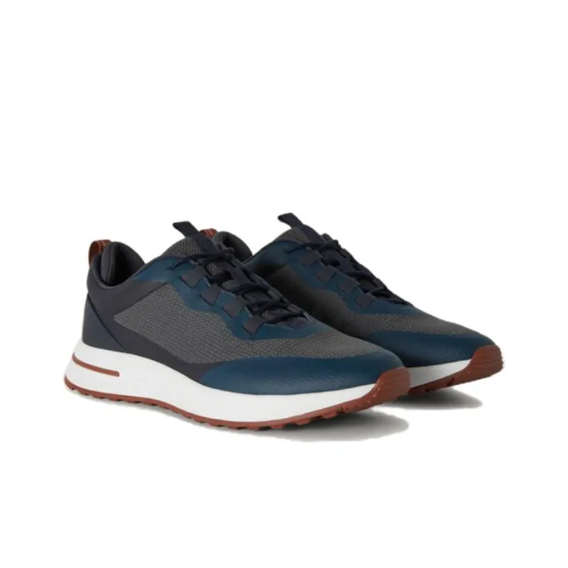 Loro Piana Abrasion Resistant Low Top Casual Shoes Men's Blue Gray-2