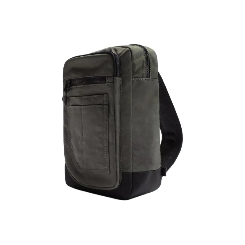 ZARA Polyester Backpack Sling Bag Crossbody Bag Men's Khaki Green-1
