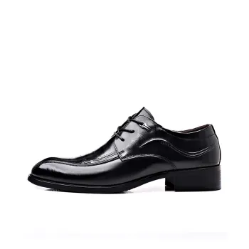 GZZ Dress Shoes Men Low-Top Black